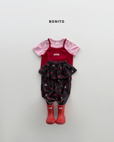 Bonito51｜(75cm-125cm) 5色羅紋疊層細肩背心16