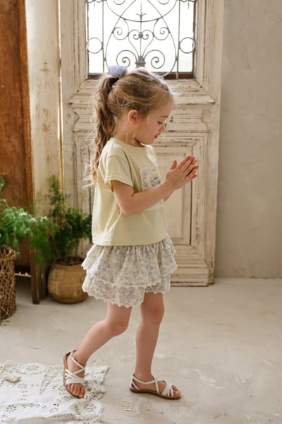 FLO09｜(75-140) 花朵蕾絲蛋糕裙3