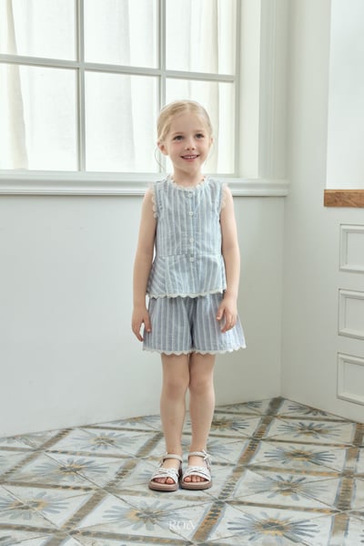 ROA02｜(6m-18m) 2色蕾絲波浪邊套裝6