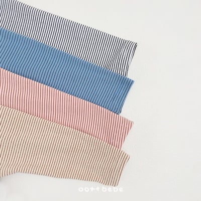 Oottbebe11｜(0m-12m) 條紋撞色家居包屁衣褲子套裝4