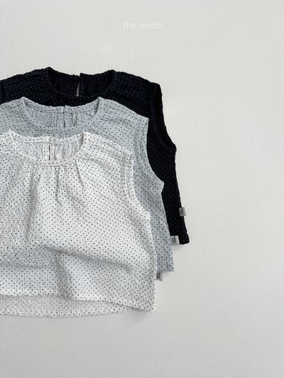 MiniRobe11｜(70-110) 抓皺無袖波點上衣8