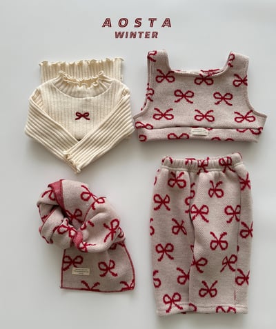AOSTA09｜(6m-5y) 磨毛蝴蝶捲邊上衣10