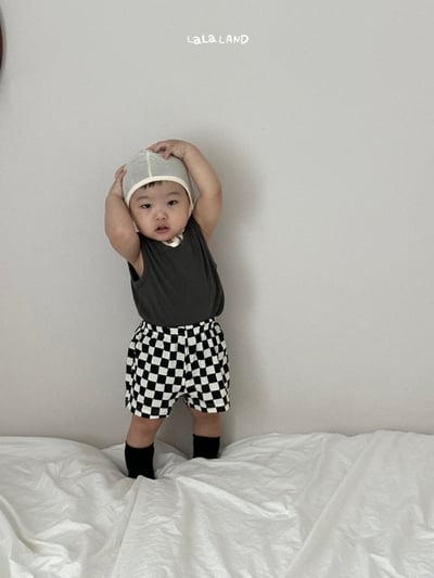 lala land17｜(3m-18m) 3色經典棋盤格紋短褲8