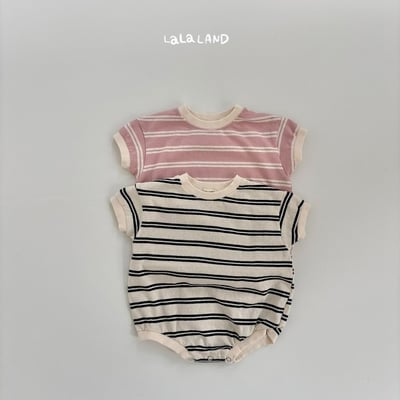 lala land25｜(3m-18m) 2色條紋包屁衣17