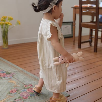 bebe nine32  (6m-24m) 2色簡約線條連身服12