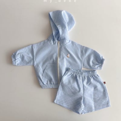 my_bebe21｜(80-120cm) 拉鍊連帽外套褲子套裝5