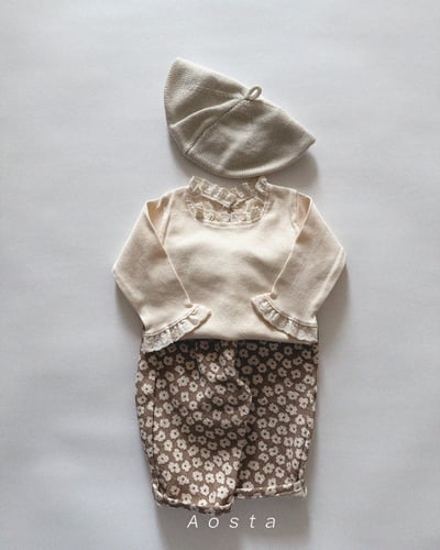 AOSTA43｜(6m-5y) 蕾絲滾邊碎花上衣21