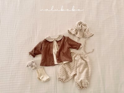 Valubebe20｜(65-90) 棉麻花苞帽7