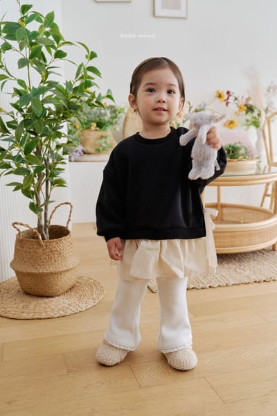 bebe nine34 (65cm-115cm) 2色撞色荷葉摺邊洋裝7