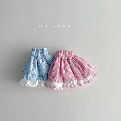 my_bebe27｜(80-120cm) 格紋蓬蓬褲裙13
