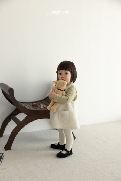 ALADIN10｜(75cm-114cm) 毛茸口袋背心洋裝16