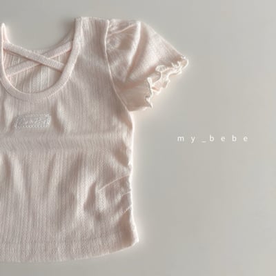 my_bebe37｜(80-120cm) 捲邊露背交叉上衣7