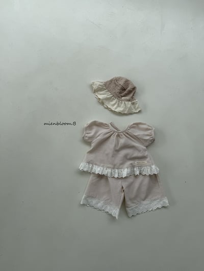 Bloom.b33｜(55cm-118cm) 格紋蕾絲花邊上衣2