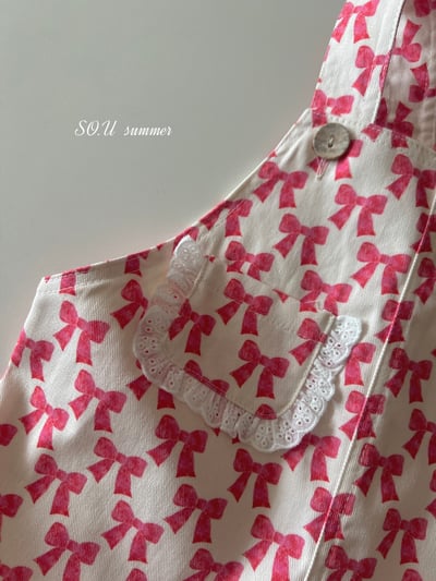 SO.U19｜(6m-4y) 蝴蝶結印花包屁扣吊帶褲8