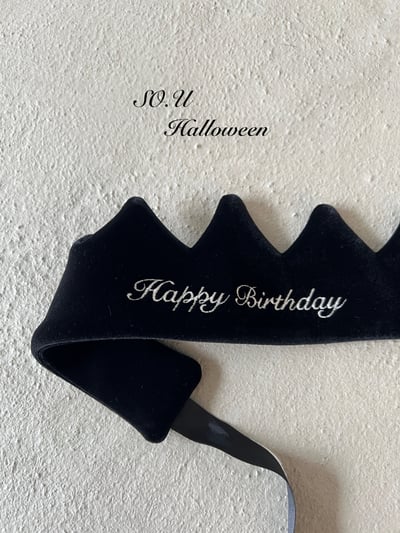 SO.U02｜(Free)  刺繡生日皇冠帽3