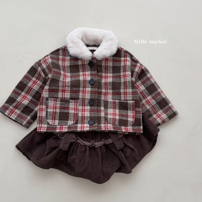 mimi market16 (65-85cm)  格子鋪棉外套3