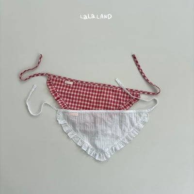 lala land42｜(75-120cm) 2色荷葉滾邊綁帶頭巾17