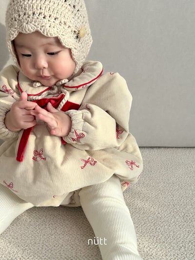 Nutt05｜(3m-16m) 蝴蝶結夾層棉包屁衣11