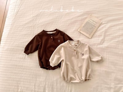 Valubebe32｜(65-80) B英字包屁衣1