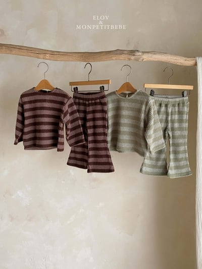 Monpetitbebe12｜(70cm-110cm) 條紋羅紋套裝12