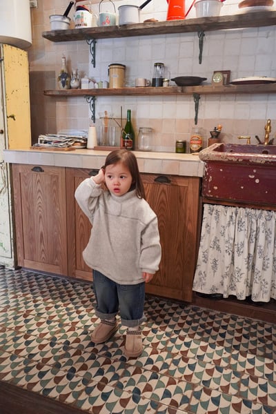 onu 54｜(70cm-115cm) 磨毛條文直筒長褲19