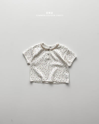 onu31｜(70cm-115cm) 碎花蕾絲滾邊上衣5