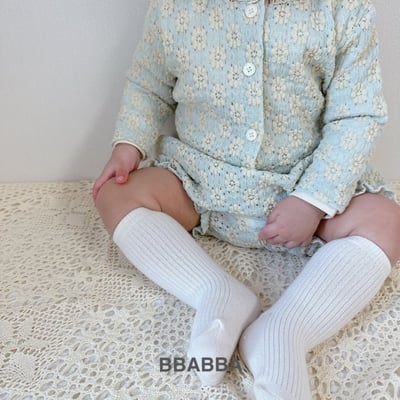 BBABBA01｜(60cm-83cm) 2色小花蕾絲開襟外套10