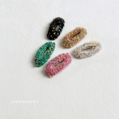 vivid106｜(free) 毛圈髮夾5