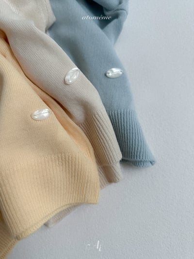 Atomeme22｜(70-110) 撞色針織開襟外套2