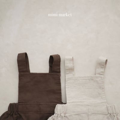 mimi market23 (75-90cm)  亞麻背帶褲3