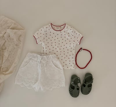 LePetitmot07｜(80-125cm) 小櫻桃線邊上衣2