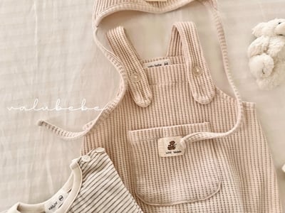 Valubebe07｜(65-80) 華夫格吊帶包屁衣8