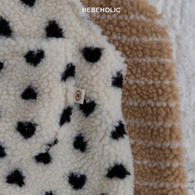 Bebe holic19｜(3m-18m) 羊羔毛吊帶包屁連身褲14