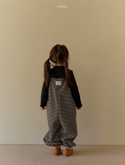 Lindo35｜(80cm-125cm) 磨毛肩帶連身褲12