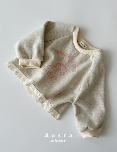 AOSTA59｜(6m-5y) 雪兔蕾絲上衣4