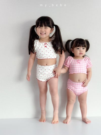 my_bebe04｜(75-105cm) 抓皺比基尼泳衣含泳帽18