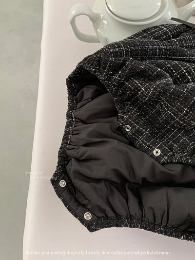 JE 657｜(66-90cm)  格紋翻領娃娃包屁衣4