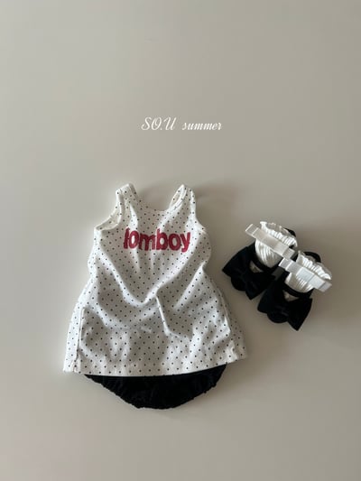 SO.U26｜(6m-4y) 波點印花綁帶背心8