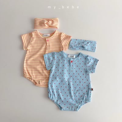 my_bebe17｜(58-72cm) 羅紋包屁衣含髮帶10