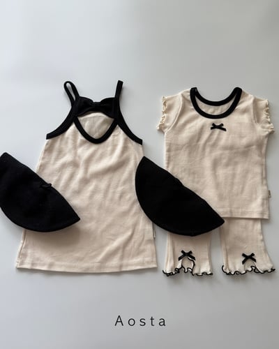 AOSTA46｜(6m-5y) 4款羅紋緞帶連身裙18