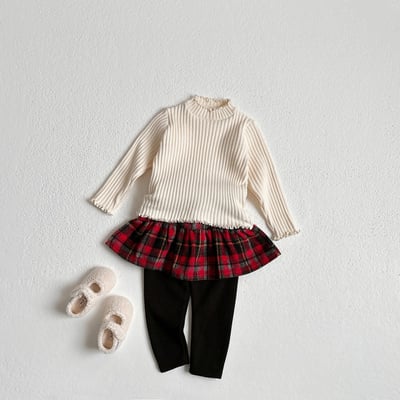 vivid27｜(78cm-125cm) 格紋褲裙7