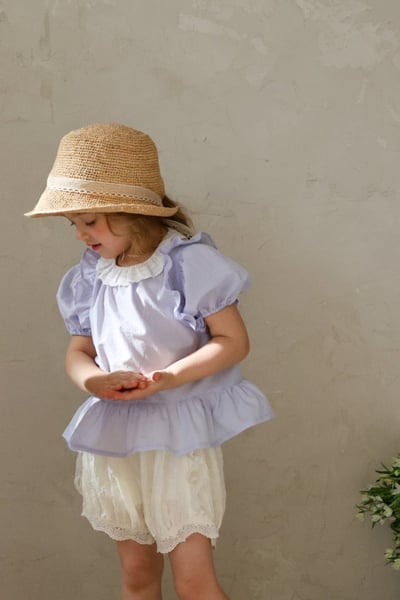 FLO02｜(75-140) 三色蕾絲蛋糕襯衫10