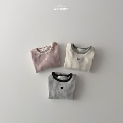Lindo39｜(80cm-125cm) 愛心撞色上衣2