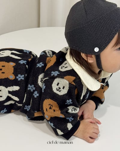 Cieldemaman19｜(6M~24M)  2款線條熊兔針織套裝4