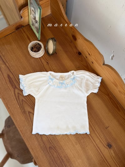 Marron31｜(1y-6y) 公主蝴蝶結花邊上衣6