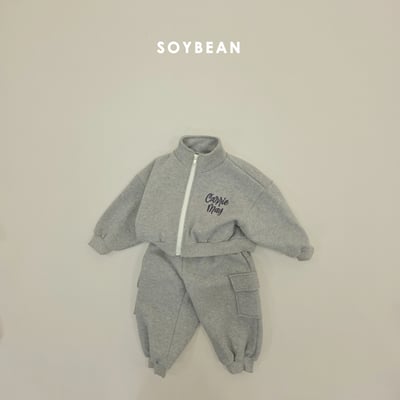 Soybean17｜(75cm-118cm) 拉鍊外套工裝束口褲套裝6