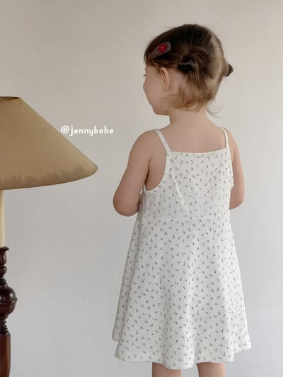 JE434｜(80-120cm) 細肩帶小碎花洋裝5