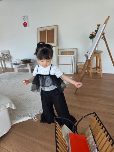 Color15｜(75-115cm) 細肩薄紗背心8