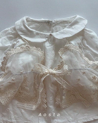 AOSTA60｜(Free) 蕾絲綁帶外罩衫4