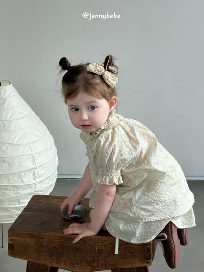 JE715｜(80-110cm) 小碎花縮口袖套裝17